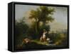 A Landscape-Francesco Zuccarelli-Framed Stretched Canvas