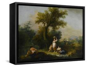 A Landscape-Francesco Zuccarelli-Framed Stretched Canvas