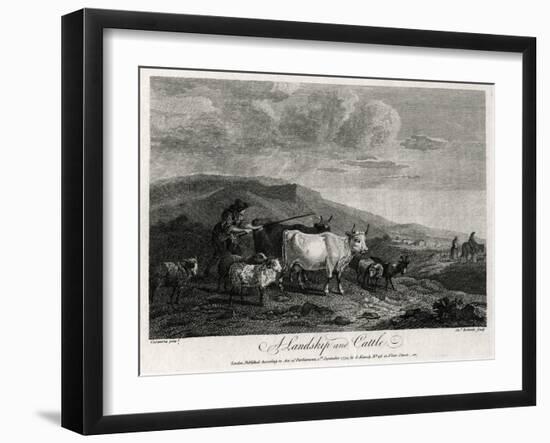 A Landskip and Cattle, 1774-James Roberts-Framed Giclee Print