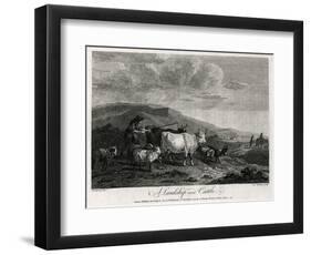 A Landskip and Cattle, 1774-James Roberts-Framed Premium Giclee Print