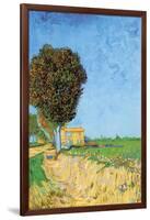 A Lane Near Arles-Vincent van Gogh-Framed Art Print