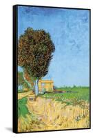 A Lane Near Arles-Vincent van Gogh-Framed Stretched Canvas