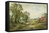 A Lane Near Pulborough-Henry John Kinnaird-Framed Stretched Canvas