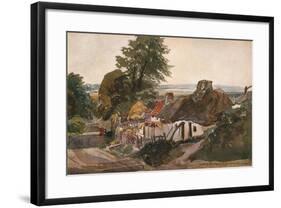 'A Lane With Cottages', c1820-Peter De Wint-Framed Giclee Print
