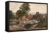 'A Lane With Cottages', c1820-Peter De Wint-Framed Stretched Canvas