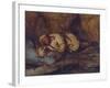 A Laplander Asleep by a Fire-Francois Auguste Biard-Framed Giclee Print