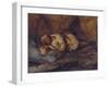 A Laplander Asleep by a Fire-Francois Auguste Biard-Framed Giclee Print