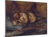 A Laplander Asleep by a Fire-Francois Auguste Biard-Mounted Giclee Print