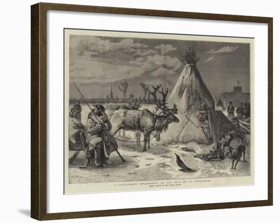 A Laplander's Encampment on the Neva at St Petersburg-Samuel Edmund Waller-Framed Giclee Print