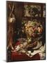 A Larder Still Life with Fruit, Game and a Cat by a Window-Frans Snyders Or Snijders-Mounted Giclee Print