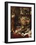 A Larder Still Life with Fruit, Game and a Cat by a Window-Frans Snyders Or Snijders-Framed Giclee Print