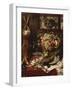 A Larder Still Life with Fruit, Game and a Cat by a Window-Frans Snyders Or Snijders-Framed Giclee Print