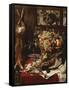 A Larder Still Life with Fruit, Game and a Cat by a Window-Frans Snyders Or Snijders-Framed Stretched Canvas