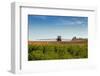 A Large Agricultural Sprayer with Wide Booms Spraying a Field of Potatoes in Rural Prince Edward Is-onepony-Framed Photographic Print