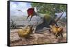 A Large Bakonydraco Pterosaur Attacking a Nest of Small Ajkaceratops-null-Framed Stretched Canvas