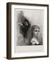 A Large Bird, Descending From the Sky, Hurls Itself Against the Topmost Point of Her Hair-Odilon Redon-Framed Giclee Print