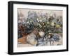 A Large Bouquet of Flowers-Paul Cézanne-Framed Giclee Print