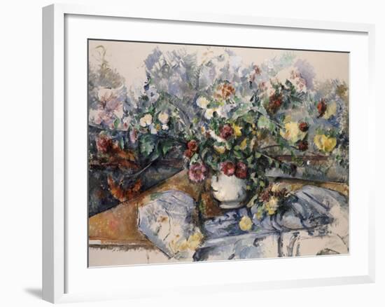 A Large Bouquet of Flowers-Paul Cézanne-Framed Giclee Print