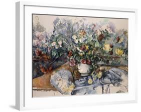 A Large Bouquet of Flowers-Paul Cézanne-Framed Giclee Print