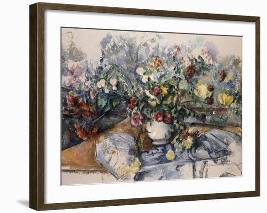 A Large Bouquet of Flowers-Paul Cézanne-Framed Giclee Print