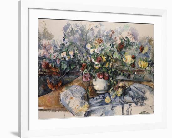 A Large Bouquet of Flowers-Paul Cézanne-Framed Giclee Print