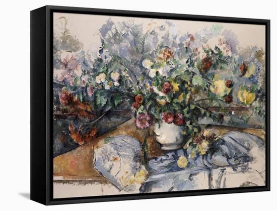 A Large Bouquet of Flowers-Paul Cézanne-Framed Stretched Canvas