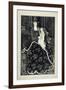 A Large Christmas Card, 1895 (Line Block Print)-Aubrey Beardsley-Framed Giclee Print