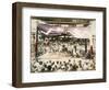 A Large Crowd Watching Sumo Wrestlers, C.1880s-null-Framed Photographic Print