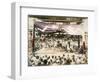 A Large Crowd Watching Sumo Wrestlers, C.1880s-null-Framed Photographic Print