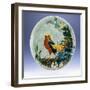 A Large Emile Diffloth Glazed Earthenware Charger, Depicting a Golden Pheasant-Eugene Carriere-Framed Premium Giclee Print