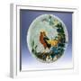 A Large Emile Diffloth Glazed Earthenware Charger, Depicting a Golden Pheasant-Eugene Carriere-Framed Giclee Print