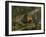A Large Glyptodon Stands Near the Edge of a Stream-null-Framed Art Print