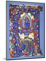 A Large Historiated 'A' with a Depiction of the Ascension, C.1450-Filippo Di Matteo Torelli-Mounted Giclee Print