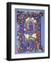 A Large Historiated 'A' with a Depiction of the Ascension, C.1450-Filippo Di Matteo Torelli-Framed Giclee Print