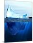 A Large Iceberg in the Cold Blue Cold Water. Collage-Sergey Nivens-Mounted Art Print