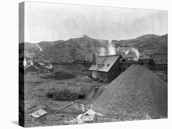 A Large Mining Facility Part of the Homestake Works-John C.H. Grabill-Stretched Canvas