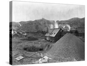 A Large Mining Facility Part of the Homestake Works-John C.H. Grabill-Stretched Canvas