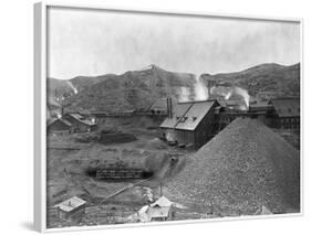 A Large Mining Facility Part of the Homestake Works-John C.H. Grabill-Framed Photographic Print