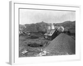 A Large Mining Facility Part of the Homestake Works-John C.H. Grabill-Framed Photographic Print