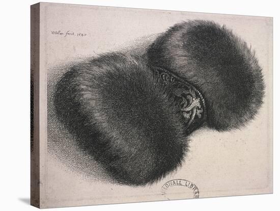 A Large Muff with a Band of Brocade, 1647-Wenceslaus Hollar-Stretched Canvas