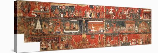 A Large Nepalese Historical Painting Representing a Version of the Legend of Red Avalokiteshvara-null-Stretched Canvas