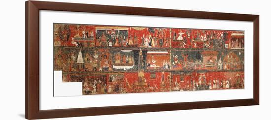 A Large Nepalese Historical Painting Representing a Version of the Legend of Red Avalokiteshvara-null-Framed Giclee Print