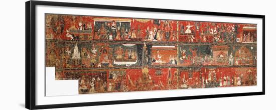 A Large Nepalese Historical Painting Representing a Version of the Legend of Red Avalokiteshvara-null-Framed Premium Giclee Print