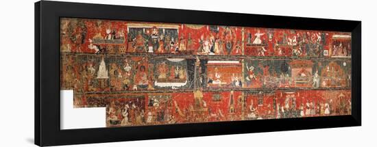 A Large Nepalese Historical Painting Representing a Version of the Legend of Red Avalokiteshvara-null-Framed Giclee Print