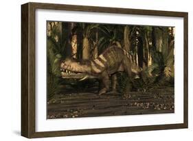 A Large Prestosuchus Moves Through the Brush-Stocktrek Images-Framed Art Print