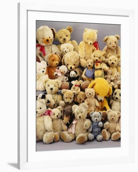 A Large Selection of Teddy Bears-null-Framed Giclee Print