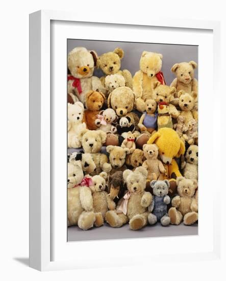 A Large Selection of Teddy Bears-null-Framed Giclee Print