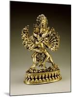 A Large Sino-Tibetan Gilt-Bronze Figure of Yi-Dam Hevajra, 17th/18th Century-null-Mounted Giclee Print