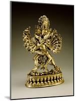 A Large Sino-Tibetan Gilt-Bronze Figure of Yi-Dam Hevajra, 17th/18th Century-null-Mounted Giclee Print