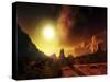 A Large Sun Heats This Alien Planet Which Bakes in Its Glow-Stocktrek Images-Stretched Canvas